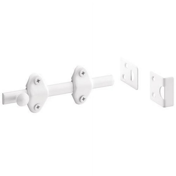 Defender Security U 10267 4-Inch Surface Bolt, White