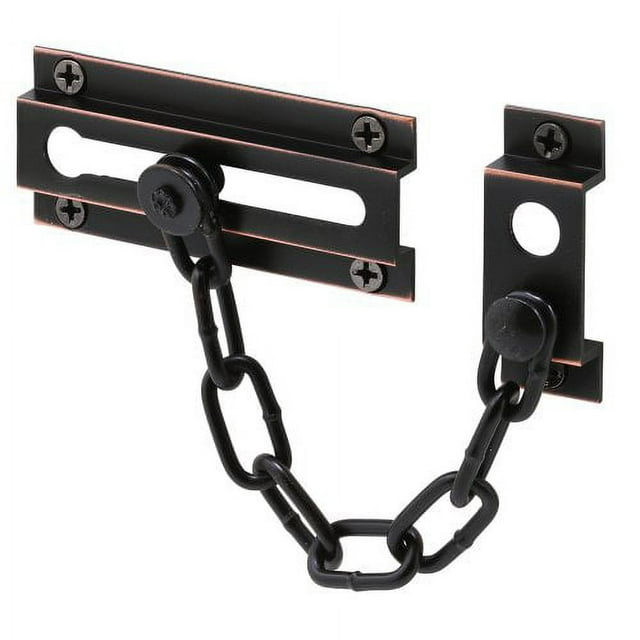 Defender Security U 10305 Chain Door Guard â€“ Door Chain Lock for Door and Home Security, 3-5/16â€, Solid Brass Construction and a Classic Bronze Finish