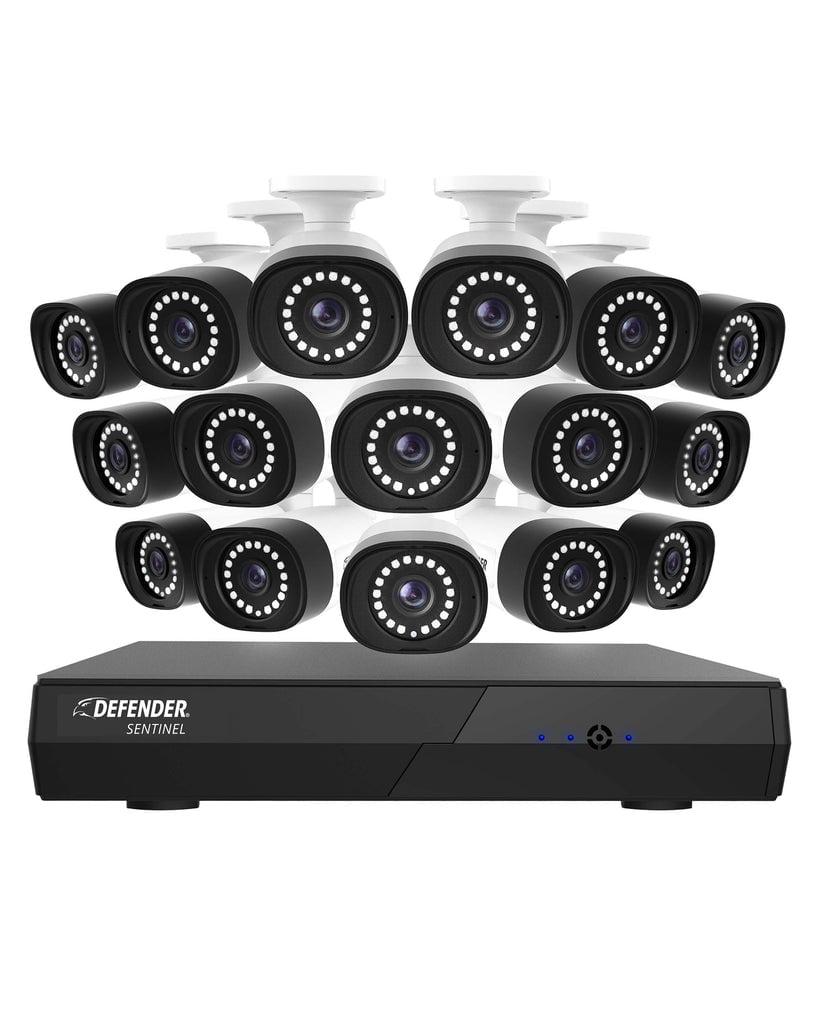 Defender Sentinel 4K Ultra HD POE Wired 2TB NVR Security System With 16