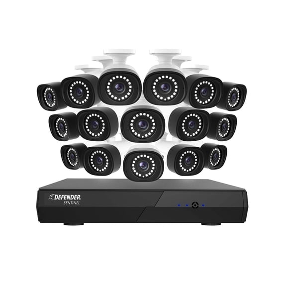 Defender Nvr Defender Sentinel 4K Ultra HD POE Wired 2TB NVR Security System With 16 ...