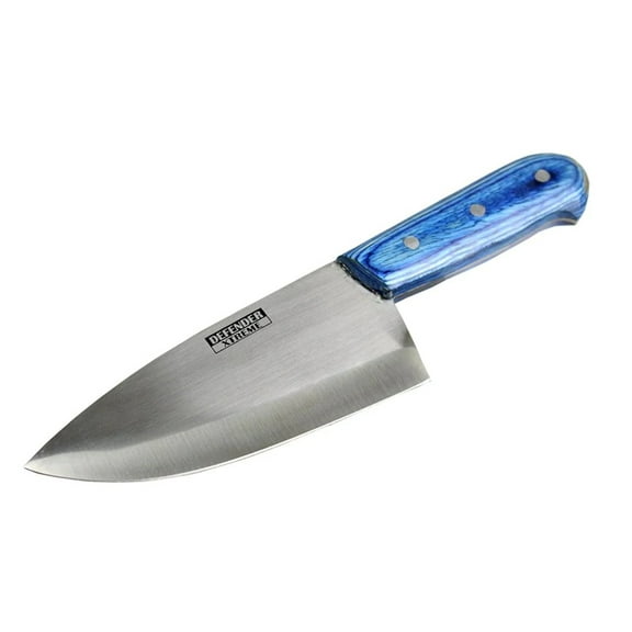Defender-Xtreme 10" Butcher Knife Stainless Steel Blade with Blue Wood Handle 9239