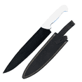 thumbnail image 1 of Defender Xtreme 17" Black Stainless Steel Blade Hunting Knife White Plastic Handle with Sheath, 1 of 6