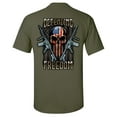 thumbnail image 1 of Defending Freedom Skull Unisex Short Sleeve T-shirt-Military-Small, 1 of 4