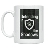 Defending in the Shadows Cybersecurity Design - Tech Enthusiast - 11 oz Ceramic Coffee Mug