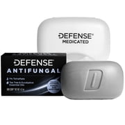 Defense Antifungal Bar Soap | Jock Itch, Ringworm, Athletes Foot, Skin Fungus | Medicated Anti Fungal Treatment One Bar with Snap-Tight Case