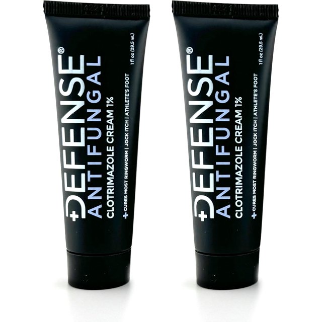 Defense Antifungal Cream 1 Clotrimazole Antifungal Treatment 2Pack