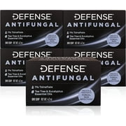Defense Antifungal Medicated Bar Soap (Pack of 5) | FDA Approved Treatment for Athlete's Foot Fungus and Fungal Skin Infections