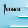 thumbnail image 1 of Defense Cool Wall Art Sticker - 10" x 20" Sports Home DIY Vinyl Adhesive Decoration | Kids Bedroom or Living Room Decal - Black, 1 of 4