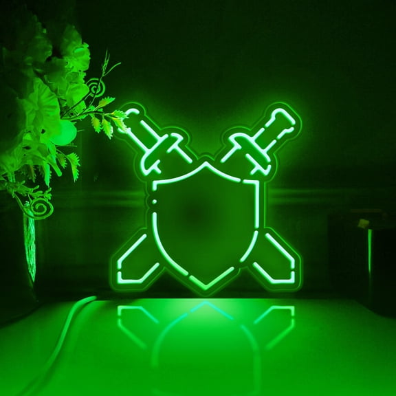 Defense Shield Led Light Box, Dimmable Neon-Like Light Signs USB Power for Wall Decor Bedroom Decoration, RGB Light (WxH) 6"x6"