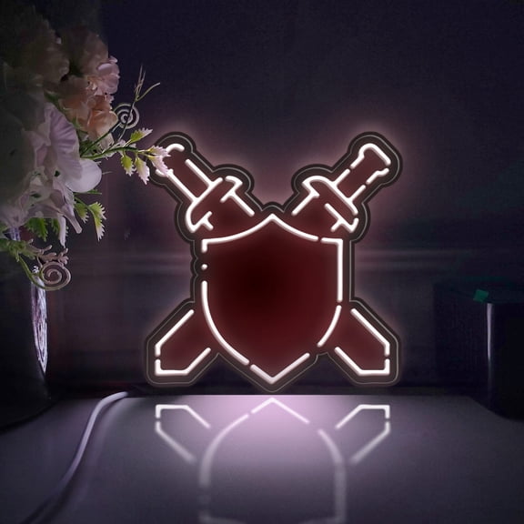 Defense Shield Led Light Box, Dimmable Neon-Like Light Signs USB Power for Wall Decor Bedroom Decoration, Static Light (WxH) 6"x6"