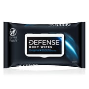 Defense Soap All Natural Body Wipes with Tea Tree Oil | Wrestling, Combat, Camping, Gym, Post Workout Shower Wipes for Men and Women. 40 Count