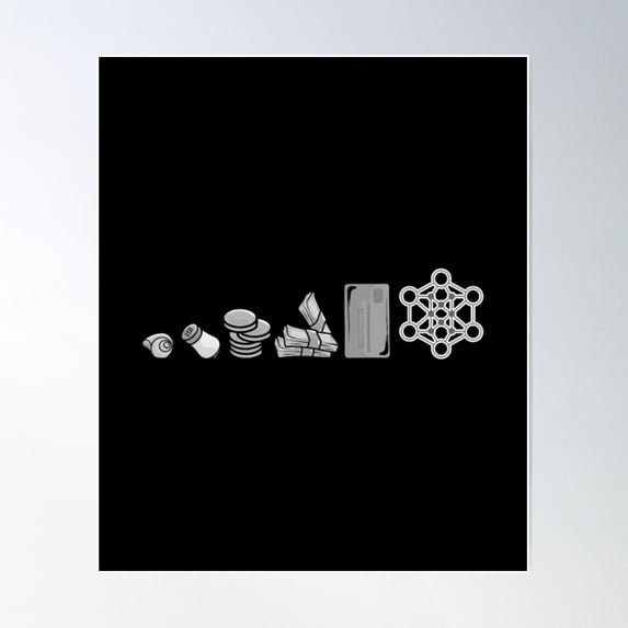 Defi Decentralized Finance Evolution Of Money Btc Poster Wall Art, Modern Wall Decor For Living Room Bedroom, 24x36 UNFRAMED