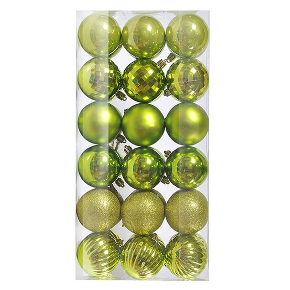 DefiDgd 1.2inch 36Pcs Christmas Ball Ornaments,Mini Christmas Ornaments for Christmas Tree Decoration,Small Hanging Ball Ornaments,Plastic Christmas Baubles for Holiday Wedding Party(Army Green)