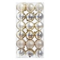 thumbnail image 1 of DefiDgd 1.2inch 36Pcs Christmas Ball Ornaments,Mini Christmas Ornaments for Christmas Tree Decoration,Small Hanging Ball Ornaments,Plastic Christmas Baubles for Holiday Wedding Party(Beige), 1 of 3