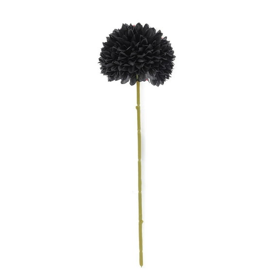 DefiDgd 10Pcs Faux Black Chrysanthemums Flowers Bouquet Ball Silk Fall Fake Flowers for Indoor Outdoors Garden Home Wedding Bouquet Thanksgiving Harvest Festival Decor