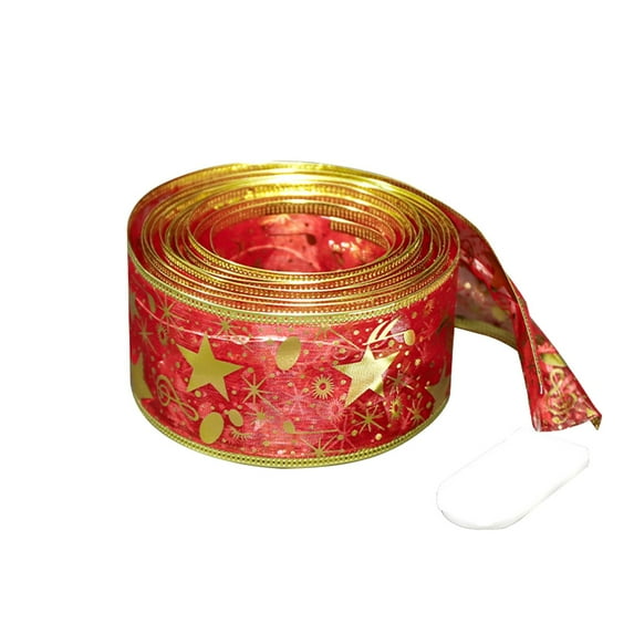 DefiDgd 118inch Christmas Ribbon Lights Christmas Tree Decorations,Battery-Powered Christmas Tree Ribbon Lights for Holiday Party Weddings Indoor Christmas Tree Decorations(Red)