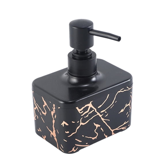 DefiDgd 12.2oz Hand Soap Dispenser,Modern Dish Soap Dispenser Refillable Plastic Containers for Kitchen Sink Bathroom Accessories(Gold)