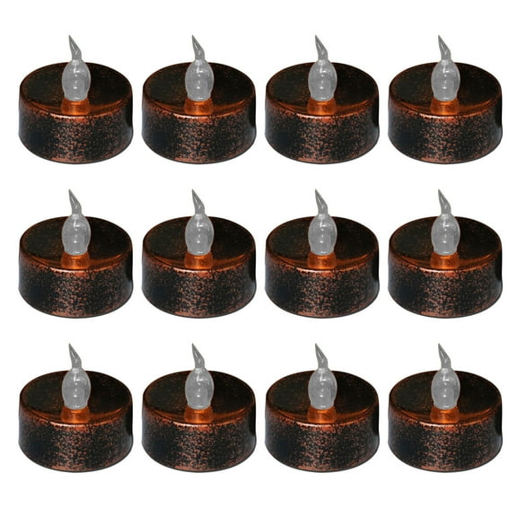 DefiDgd 12pcs Halloween Candles Lights,Flickering Flameless Pumpkin Lantern Lights,Battery Operated LED Candles Lights for Halloween Fall Table Decorations(B)
