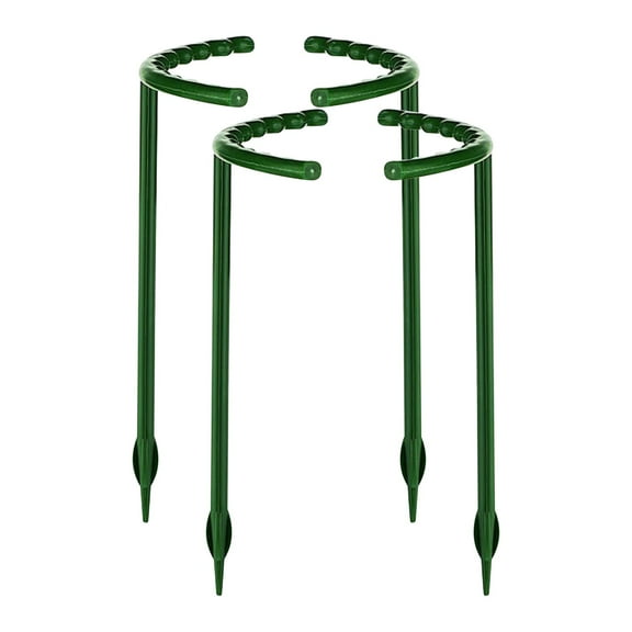 DefiDgd 12pcs Indoor Garden Plant Support Stakes,Half-Round Trellis for Climbing Plants Sturdy Indoor Outdoor Plant Supports(B)