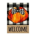 thumbnail image 1 of DefiDgd 12x18inch Bow Pumpkin Pattern Garden Flag,Double Sided Fall Yard Banner Decorative Flag for Thanksgiving Lawn Porch Patio Outdoor Garden Holiday Home Decoration(E), 1 of 6