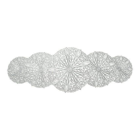 DefiDgd 13x35inch Table Runners Table Flags,Non Slip Heat Counteractive Placemats for Suitable for Dining Table And Coffee Table Party Tabletop Decoration(Silver)