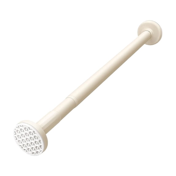 DefiDgd 14-20inch No-Drill Telescopic Curtain Rod, Stainless Steel Adjustable Tension Pole for Shower Curtains Clothes Drying Space Saving(Beige)