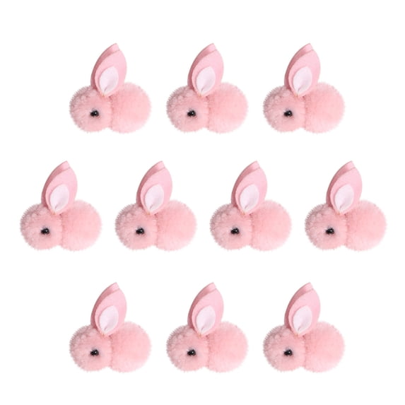 DefiDgd 15pcs Easter Mini Plush Bunny Stuffed Animal Statue,Bulk Small Adorable Bunnies Keychain Doll for Bag Keychain Birthday Party Favor Decorations Gifts(Pink)