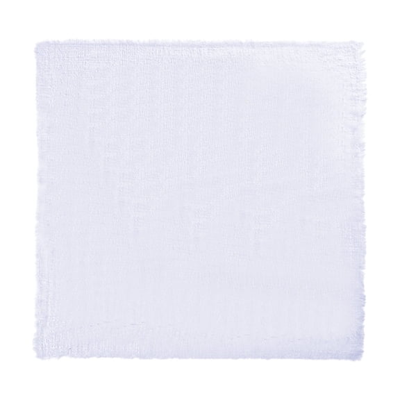DefiDgd 16.5x16.5inch Handmade Embroidered Cloth Tassel Napkins with Fringe,Cotton Linen Napkins Soft Dinner Table Napkins for Holiday Festive Parties Weddings Decoration(White)