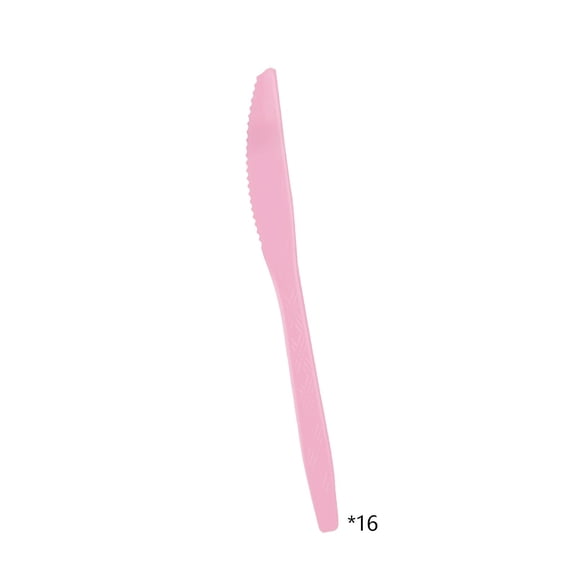 DefiDgd 16pcs Easter Disposable Tableware Plastic Knife,Pink Theme Party Supplies for Easter Dinner Birthday Celebration Spring Holiday Decorations