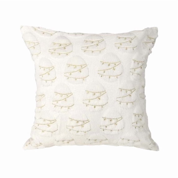 DefiDgd 18x18inch Easter Pillow Covers,Egg Embroideried Soft Plush Throw Pillow,for Spring Farmhouse Home Sofa Couch Living Room Bedroom Decorations(Medium)
