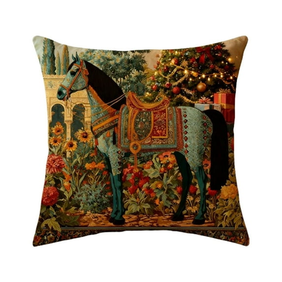 DefiDgd 18x18inch Embroidered Throw Pillow Cover,Animal Theme Pillowcase,Different Animal Embroidered Pillow Cover for Sofa Couch Bedroom Living Room Home Decor(DD)
