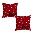 thumbnail image 1 of DefiDgd 18x18inch Valentines Day Red Heart Painted Throw Pillow Case,Soft Red Love Hearts Valentine's Day Farmhouse Holiday Home Decoration for Couch Bed(A), 1 of 7
