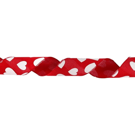 DefiDgd 196.8inch Valentine’s Day Heart Ribbon Gift Wrapping Ribbon,Heart Wired Ribbon for Bows Making, Wreaths Floral Arrangements Valentine’s Day Birthday Party Decorations(C Style)