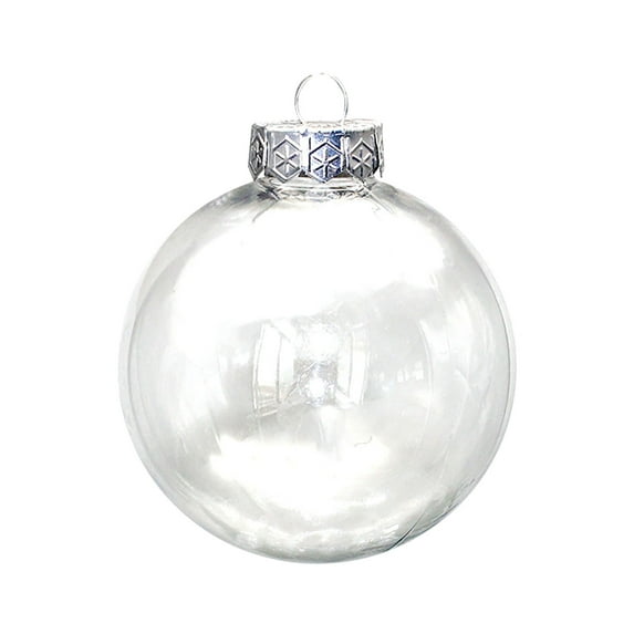 DefiDgd 2.36inch Christmas Small Clear Ornaments Ball,Christmas Transparent Ornament Balls for Decoration On Christmas Trees,Wedding,Party Holiday Decoration(A)