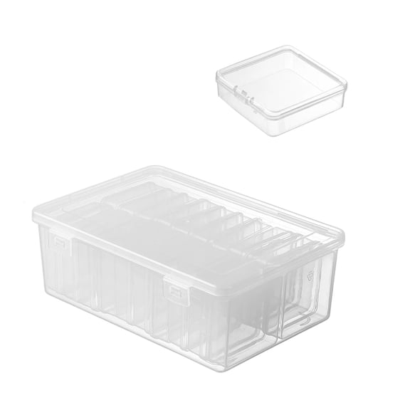 DefiDgd 20 Grids Plastic Cosmetics Organizer Box,Clear Storage Box with Adjustable Dividers Container Craft Storage for Jewelry Art DIY Craft Fishing Tackle,Home Supplies(Small)