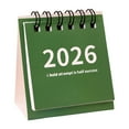thumbnail image 1 of DefiDgd 2026 Mini Desk Calendar,Standing Flip Desk Calendar Jun 2025-Dec 2026,Small Desktop Calendar for Home,Office Decoration Supplies(Green), 1 of 6