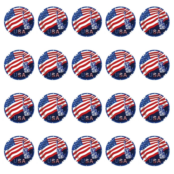 DefiDgd 20pcs 9inch 4th of July American Flag Style Striped Star Paper Plates,Disposable Patriotic Guest Plates for Independence Day Party Home Dinner Tabletop Decorations(B)