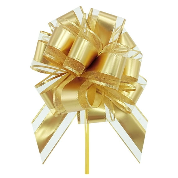 DefiDgd 20pcs Christmas Ribbon Pull Bows,Gift Bows Gift Wrapping Bows,for Present Wrapping,Xmas,Wedding,Valentine's Day and Christmas Wreath Baskets(E)