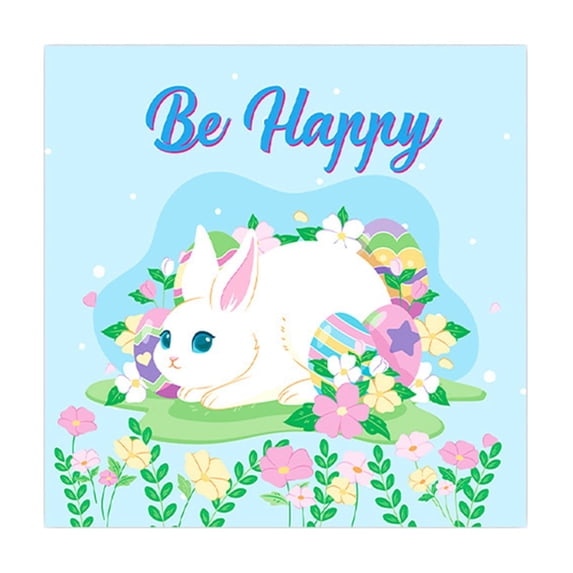 DefiDgd 20pcs Easter Bunny Tableware Table Decorations Party Supplies,Colorful Egg Disposable Napkins Easter Party Napkins for Easter Holiday Party,Happy Easter Home Decoration(C)