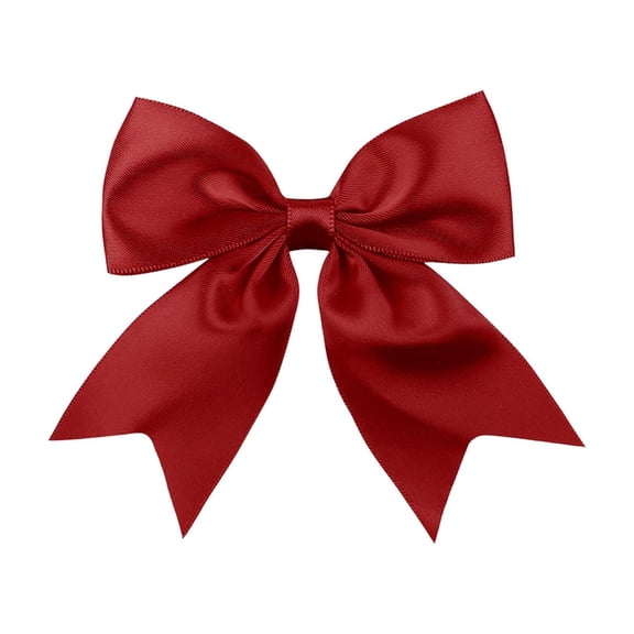 DefiDgd 20pcs Mini Satin Bows,Crafts Small Bows for Gift Wrapping Hair Accessories Clothespins Wedding Gift Box Ornament(Red)