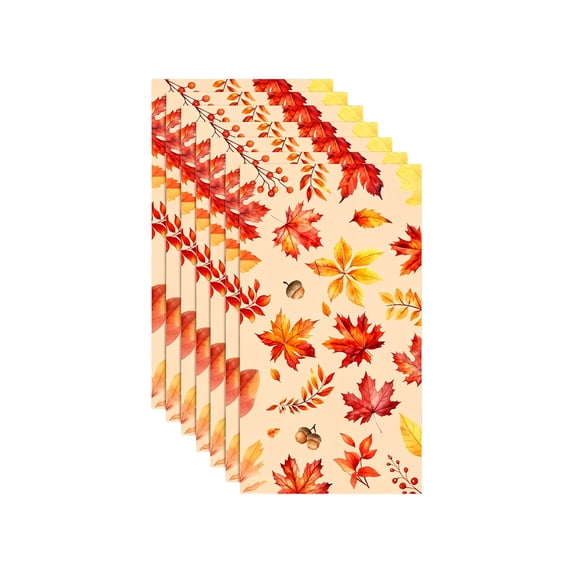 DefiDgd 20pcs Watercolor Pumpkin Maple Leaf Disposable Paper Napkins,Fall Decorative Napkin for Thanksgiving Wedding Party Kitchen Dinner Tabletop Holiday Home Decoration(C)