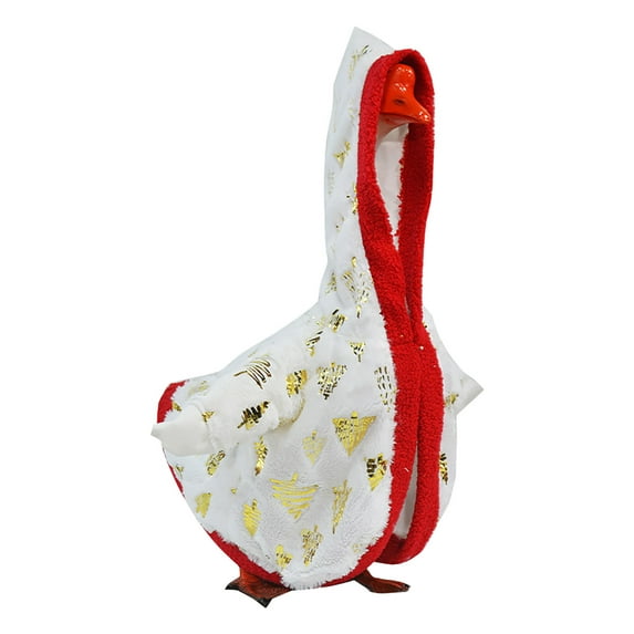 DefiDgd 23inch Christmas Goose Outfits Porch Decoration,Cotton-Padded Jacket Gooses Clothes for Lawn Yard Patio Statue Outdoor Holiday Outfit Clothes Decoration(D)