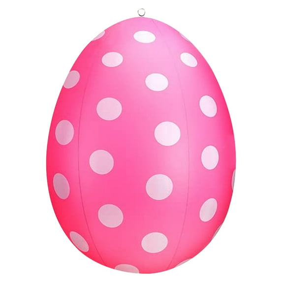 DefiDgd 24inch Large Inflatable Easter Eggs Outdoor Decoration,Colorful Egg Ornaments for Holiday Yard Garden Lawn Porch Party(Pink)