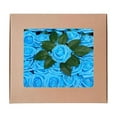 thumbnail image 1 of DefiDgd 25Pcs Faux Roses Flowers with Short Stems,for DIY Wedding Bouquet Table Centerpiece Floral Arrangement Party Home Decor(Blue), 1 of 5