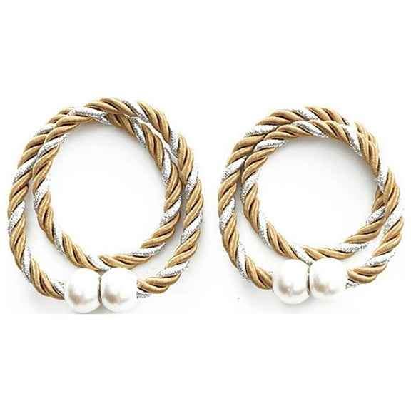 DefiDgd 2pcs 16inch Magnetic Curtain Straps Clips,Decorative Rope Curtain Holdbacks,Convenient Draperies Ties Backs for Thin or Thick Window Draperies(Gold)