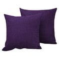 thumbnail image 1 of DefiDgd 2pcs 16x16inch Decorative Outdoor Waterproof Throw Pillow Covers,Solid Color Broadside Soft Outside Pillowcase for Patio Furniture Garden Balcony Home Decor(Purple), 1 of 5