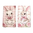 thumbnail image 1 of DefiDgd 2pcs Easter Bunny Pattern Kitchen Dishes Towels,Bathroom Hand Towels Soft Absorbent for Spring Bathroom Kitchen Home Party Supplies Decor Gift(A), 1 of 6