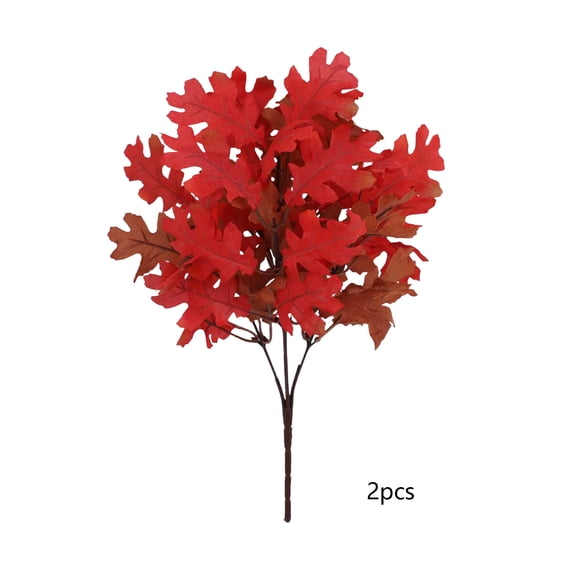 DefiDgd 2pcs Fall Maple Leaf Bouquet,Rustic Faux Foliage Floral Stem,Vase Filler Table Centerpiece Arrangement for Thanksgiving Farmhouse Home Photography Prop Decor(B)