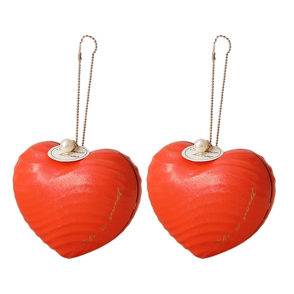 DefiDgd 2pcs Heart Shaped Candy Boxes with Lifting Rope,Small Tins Decorative Gift Packing Containers for Valentine's Day Wedding Festival Birthday(Orange)