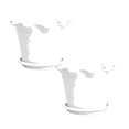 thumbnail image 1 of DefiDgd 2pcs Ruffled Edge Plastic Flower Pot with Drainage Holes and Trays,Indoor Outdoor Garden Plant Pots for Patio Balcony Home Decor(White-2pcs), 1 of 6